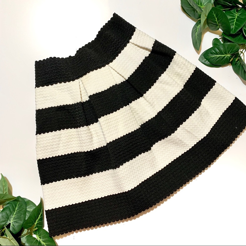 NWT Black and White Striped Skirt